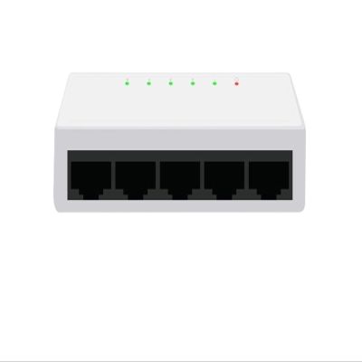 5/8 Port Desktop Network Switch 10/100Mbps Ethernet Switch Adapter Fast RJ45 Ethernet Switch Switch Auto MDI/MDIX(5 Ports)