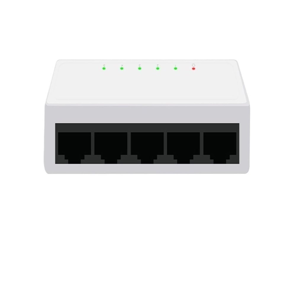 5/8 Port Desktop Network Switch 10/100Mbps Ethernet Switch Adapter Fast RJ45 Ethernet Switch Switch Auto MDI/MDIX(5 Ports)