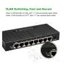 5/8 Port 1000Mbps Switch Ethernet Gigabit High Performance RJ45 Hub Internet Splitter Network Switch Ethernet Smart Switch(White 5ports) view 3