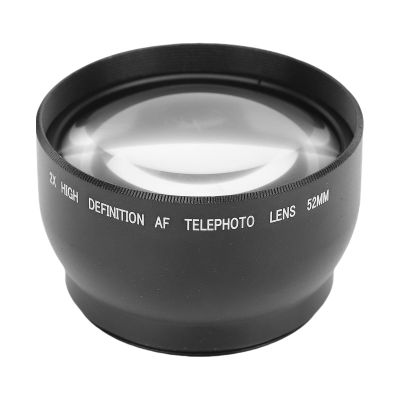 Pomya 52mm 2X Magnification HD Teleconverter Telephoto Lens for 52mm Mount Camera, Professional Telephoto Conversion Lens, Lightweight Aluminum Alloy T2 Lens Thread Install