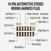 14Pin Automotive Stereo Wiring Harness Plug  Direct Fit for Dual XVM279BT Media Receiver  Copper Pins, Durable Plastic Shell view 3