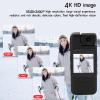 CUIFATI 4K Body Camera with 180 Rotatable Lens, Intelligent Motion Detection, on Design, LCD Screen, Night, Outdoor Indoor Security,Support 128GB, Portable Camcorder view 4
