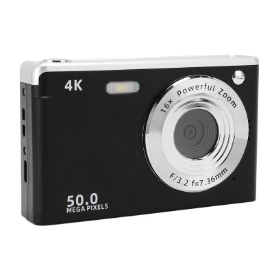 VBESTLIFE Digital Camera, 50MP 4K Camera with 16X Zoom Auto Focus Fill Light, Compact Portable Point and Shoot Camera for Kids Teens Adults (Black)