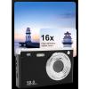 VBESTLIFE Digital Camera, 50MP 4K Camera with 16X Zoom Auto Focus Fill Light, Compact Portable Point and Shoot Camera for Kids Teens Adults (Black) view 4