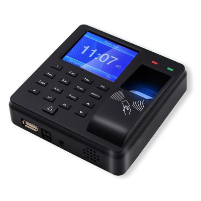 YHMMYSHX Time Attendance Machine Fingerprint/Password/ID Card Recognition 2.4 Inch Display Screen Employee Checking-in Multi-Language for Small Businesses