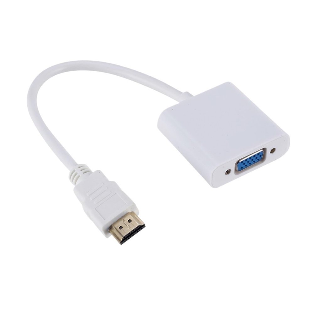 HDMI-Compatible to Adapter Cable HD 1080P HDMI to Cable Digital Analog Converter for PC Laptops TV Box Projector Display(White)