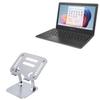 BoxWave Stand and Mount Compatible with Dynabook E10 - Executive VersaView Laptop Stand, Ergonomic Adjustable Viewing Angle Metallic Riser - Metallic Silver view 1