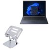 BoxWave Stand and Mount Compatible with Dynabook Portege X40-M (Without Touchscreen) - Executive VersaView Laptop Stand, Ergonomic Adjustable Viewing Angle Metallic Riser - Metallic Silver view 1