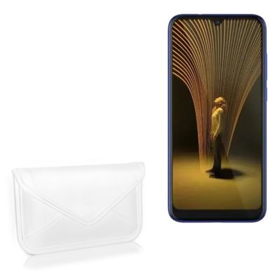 BoxWave Case Compatible with MarQ by Flipkart M3 Smart - Elite Leather Messenger Pouch, Synthetic Leather Cover Case Envelope Design - Ivory White