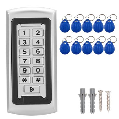 125KHz Outdoor Access Control Keypad, 2000 Users Capacity, Wiegand 26 Interface, Durable Zinc Alloy Housing, Backlit Luminous Keyboard, Separate Password Function (Waterproof)