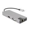 8 in 1 Type C Hub Adapter, USB3.0 Docking Station with 87W PD Fast Charging, 4K HD Output, RJ45 Network Port, VGA Interface, Aluminum Alloy Material view 1
