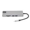 8 in 1 Type C Hub Adapter, USB3.0 Docking Station with 87W PD Fast Charging, 4K HD Output, RJ45 Network Port, VGA Interface, Aluminum Alloy Material view 2