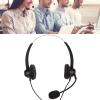 nehzgnauh H360D 3.5VA Business Telephone Headset, 3.5mm Double Sided Binaural On Ear Headphones for Call Centers, Conferences, with HD Microphone, Adjustable Volume, Durable ABS Material, B view 4