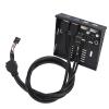3.5 Inch Front Panel USB3.0 Hub, 4 Port Internal Combo Bracket Adapter, High Speed Data Transfer for PC Desktop, Convert Floppy Drive Space view 3