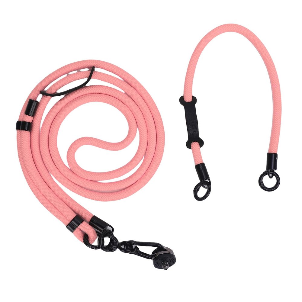 Drfeify Camera Strap with Shoulder and Wrist Options, Pink, Compatible with Pocket 3, One X4, Action 5 Cameras
