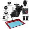 Microscope Kit 3.5X-90X Trinocular Industry Microscopio Zoom Magnification Circuit Inspection Stereo Microscope with 56 LED Light C-Mount Lens Microscope Lens Adapters(38MP CTV 0.5X len) view 2