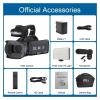 YPMart() 6K Ultra HD Professional Video Cameras for Photography 18X Digital Zoom Live Streaming Camcorders 64MP Vlogging Recorder(with Light mic) view 2