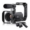 YPMart() 48MP 4K Video Camera 16X Zoom 3.0" Camcorder with Microphone Vlogging Touch Screen IR Night Vision Wi-Fi Vlog Cameras Web(Black) view 2