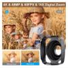 YPMart() 48MP 4K Video Camera 16X Zoom 3.0" Camcorder with Microphone Vlogging Touch Screen IR Night Vision Wi-Fi Vlog Cameras Web(Black) view 3