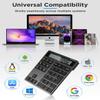 Bluetooth Number Pad, Wireless Numeric Keypad Calculator with Display, USB-C Rechargeable External 34-Keys Numpad, Financial Data Entry Keyboard for iMac, MacBook Air/Pro, PC Desktop, Laptop Notebook view 3