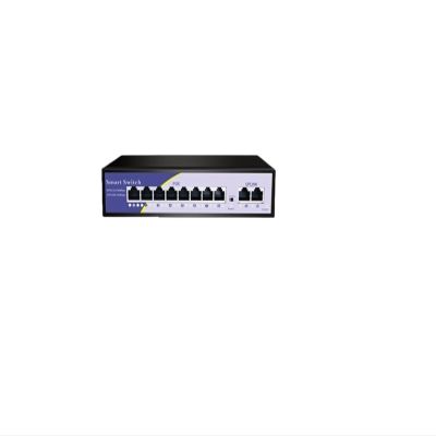 48V POE Network Switch 10/100/1000Mbps Ethernet Switch 4-port/8-port Network Switching hub IEEE 802.3 AF/at Network Camera Switch(Black1010B)