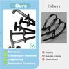 100PCS Nylon Universal Cable Tie Buckle, Heavy Duty Self Locking Nylon Zip Ties, 2025 Upgrade Multipurpose Plastic Cable Ties Tool, UV Resistant Black Zipties for Car Daily Repair view 3