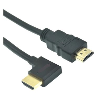 Seodon HDMI-Compatible A Down Up Left Right Angled 90 Degree Extension Cable 1.4v Angle Cable 50CM 1.5M(Right,0.3m)