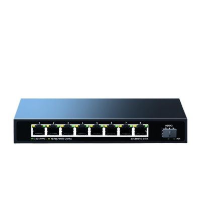 2.5GbE 8-Port Network Switch 2.5Gbps Ethernet Switch 10Gb SFP+ Slot Home Lab Small Setup Unmanaged and Play Switch(EU Adapter)