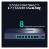 2.5G Ethernet Switch 8 Ports 2.5GBASE-T Network Switch RJ45 2500Mbps and Play Hub Internet Splitter TL-SH1008(UK Adapter) view 2