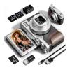 YPMart() Digital Camera 56MP Cameras for Photography 4K 180Flip Screen with 16X Zoom Compact(K100 - Silvery) view 1