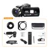YPMart() 4K Digital Photography Camera 48MP Compact Vlogging 3 Inch Rotatable Touch Screen Handheld DV 270 Flip with Flash(with 32GB Card,AC-254-KM Upgraded) view 2