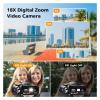 YPMart() 4K Digital Photography Camera 48MP Compact Vlogging 3 Inch Rotatable Touch Screen Handheld DV 270 Flip with Flash(with 32GB Card,AC-254-KM Upgraded) view 3