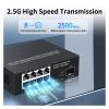 8-Port 2.5GbE Ethernet Switch 2.5Gbps Network Switch 1-Port 10GbE SFP+ Slot Home Lab Unmanaged Switch and Play(US Adapter) view 2