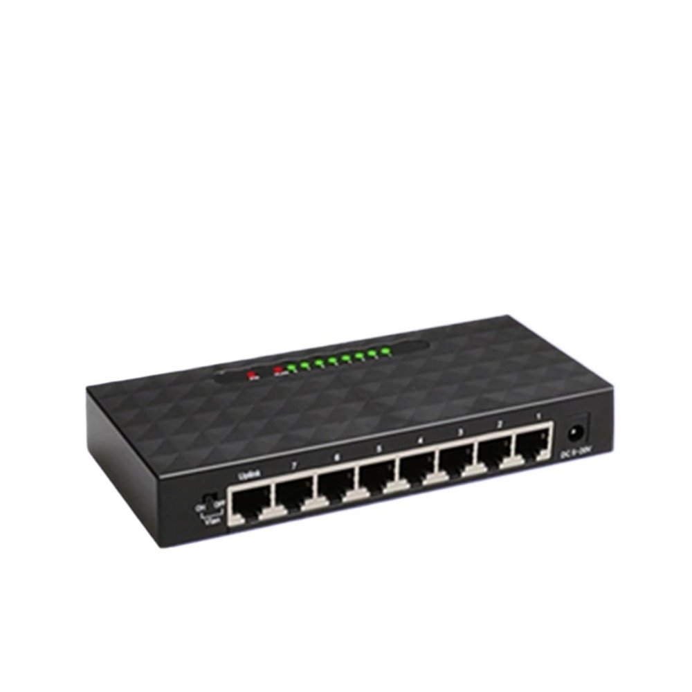 5/8 Port Gigabit Switch Ethernet Smart Switch High Performance 1000Mbps Network Switch RJ45 Hub Internet Injector(Black 8Port 1000M)