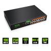 18-Port POE Network Switch 16-Port 100M POE+2 Port 1000M uplink 52V 190W 3.85A VLAN 250m Distance from POE(TXE191) view 3