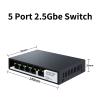 2.5GbE Ethernet Switch 5-Port 2.5G Network Switch Fanless Small Home Lab Setup Switch Unmanaged and Play view 2