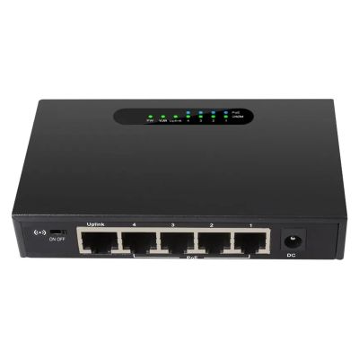 52V 1.25A 5-Port Gigabit unmanaged POE Powered Switch with VLAN 1000M Copper Cable RJ45 Port IEEE802.3af/at Ethernet Switch