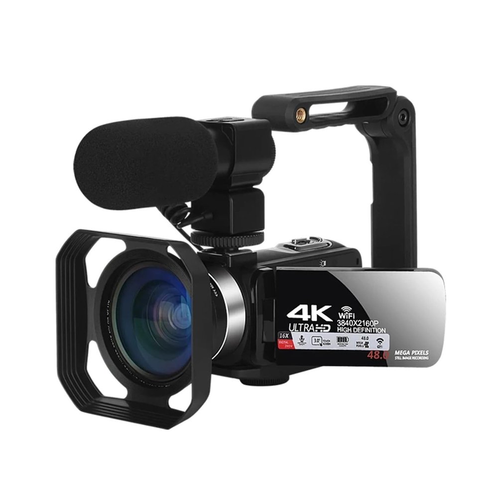 YPMart() 4k Digital Cameras Professional Camcorder for Vlog Video Camera WiFi 48MP 18X Zoom Webcam(Package 3)