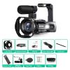 YPMart() 8K Digital Photography Camera 48MP Handheld DV 18X igital Zoom Recorder 3'' LCD Touch Screen Portable Recording Camcorder(NO Card,1B) view 2