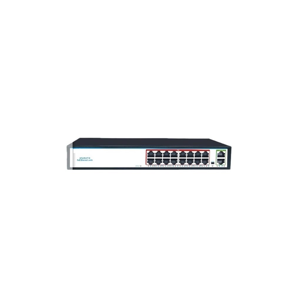 16 Port Gigabit Switch POE 48v Managed CCTV Camera IP POE 1000mbps Smart Switch Ethernet Switch(OFS-PE-GT18)