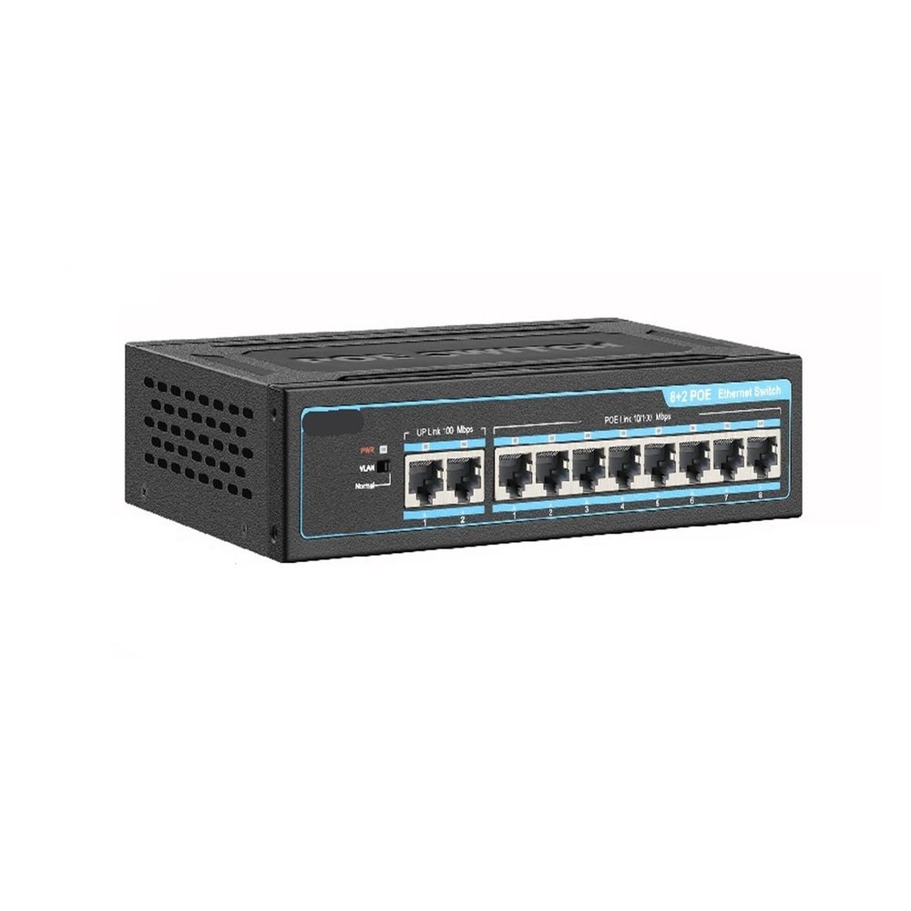 POE Switch 10-Port 100/1000Mbps Gigabit Switch Fast Network Ethernet Switch(100mbps)