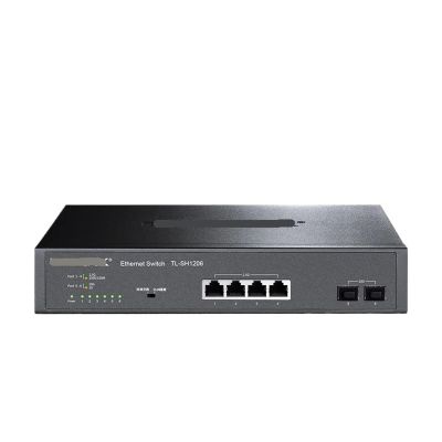 4-Port 2.5G Ethernet Switch 2.5Gbe Network Switch with 10G SFP+ Uplink Network Hub Internet Splitter TL-SH1206(UK Adapter)