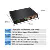 19-Port Network Switch 16 * 100Mbps POE Port+2 * 1000Mbps uplink Port+1 * 1000Mbps SFP Port 48V view 2