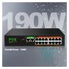 19-Port Network Switch 16 * 100Mbps POE Port+2 * 1000Mbps uplink Port+1 * 1000Mbps SFP Port 48V view 4