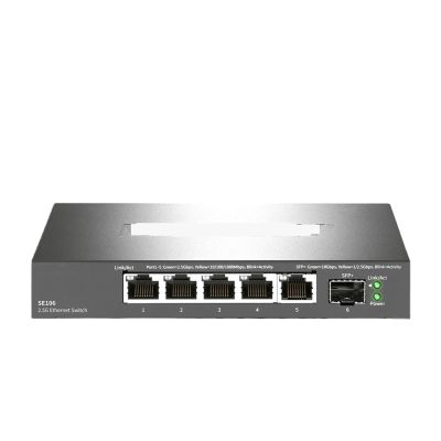 2.5G Network Switch 5-Port 2500Mbps Ethernet Switch with 10G SFP+ Unmanaged Home Lab Setup Small Hub Internet Splitter(US Adapter)