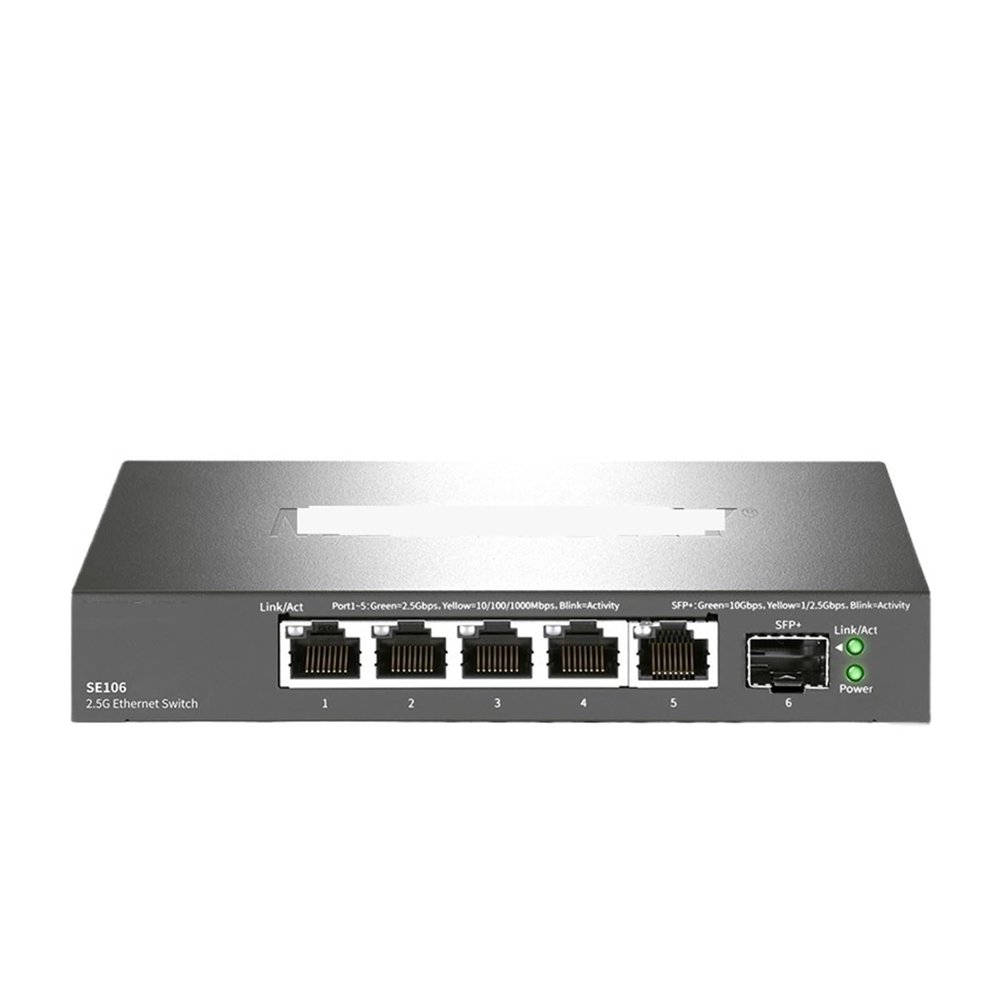 2.5G Network Switch 5-Port 2500Mbps Ethernet Switch with 10G SFP+ Unmanaged Home Lab Setup Small Hub Internet Splitter(US Adapter)