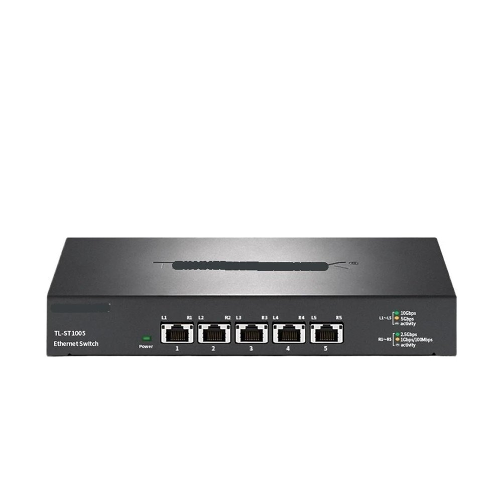 5-Port 10G Ethernet Switch 10000M Network Switch RJ45 and Play Network Hub Internet Splitter TL-ST1005(EU Adapter)