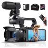 YPMart() 6K HD Video Cameras for Photography 64MP WiFi Professional Livestream Webcam Camcorder for Night Vision Vlogging Camera(with mic) view 1