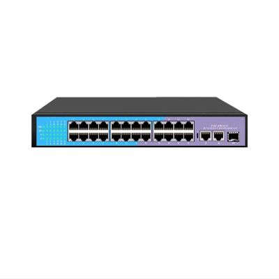 48V POE Switch 4/8/16/24 Ports 100Mbps POE Network Switch RJ45 Ethernet Switch with SFP uplink Port(24 Port POE)