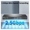 16-Port 2.5G Ethernet Switch 2500Mbps Network Switch with 10G SFP+ Uplink Network Hub Internet Splitter TL-SH1218(US Adapter) view 2